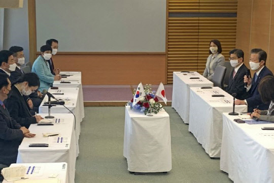 한일의원연맹, 일본 연립 여당 공명당 대표와 회담. [연합뉴스]